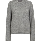 Mape neule O-kauluksella, Grey Melange