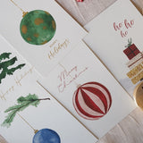 Merry Christmas "sininen pallo" -joulukortti