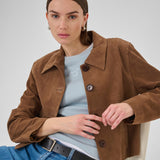 Petra lyhyt mokkatakki, Tobacco Brown