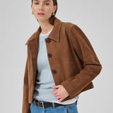 Petra lyhyt mokkatakki, Tobacco Brown