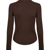 Ronika Wool Knit Polo, Bracken