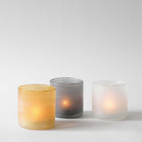 Frost candle holder S, White