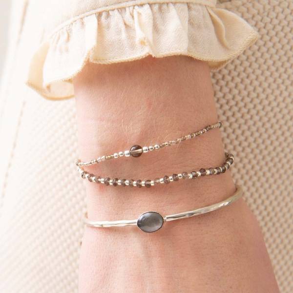 A Beautiful Story - Iris rannekoru Smokey Quartz, silver
