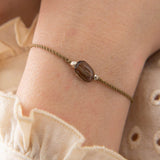 Gemstone rannekoru Smokey Quartz