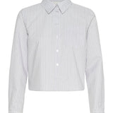 Jean lyhyt kauluspaita, Pearl Blue Striped