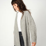 Thora pitkä neuletakki,  Grey Melange
