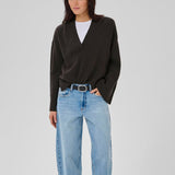 Huxi V-neck neule, Espresso