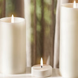 LED pöytäkynttilä kauluksella Ø7,8 H15 cm, White