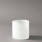 Frost candle holder M, White